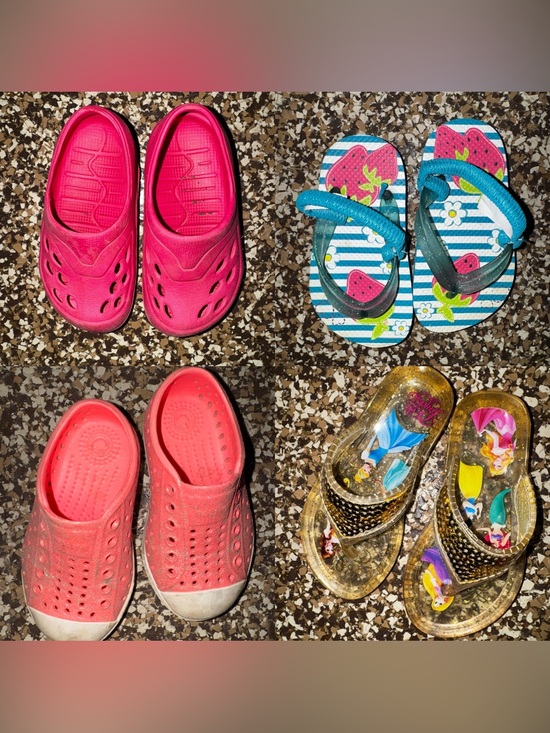 Other - Toddler Girls Shoe Bundle Size C6 | Water Shoes Disney Sandals